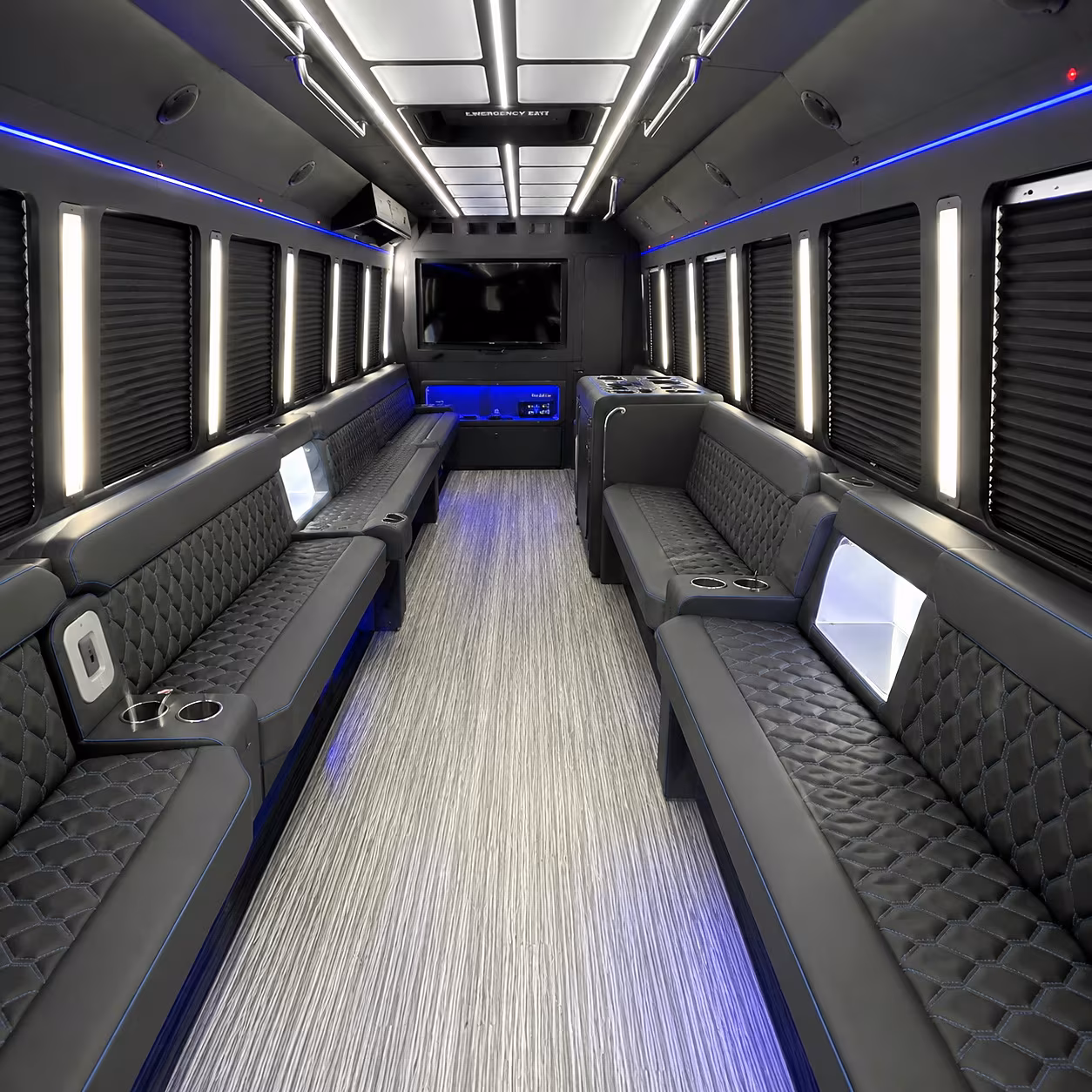 40 Passenger Party Bus Inside