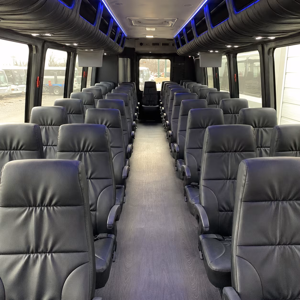 Las Vegas Airport Shuttle & Transportation party bus interior
