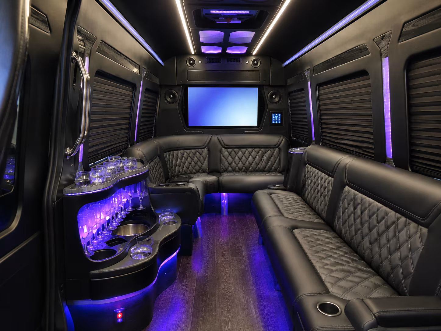 Las Vegas Airport Shuttle & Transportation party bus exterior