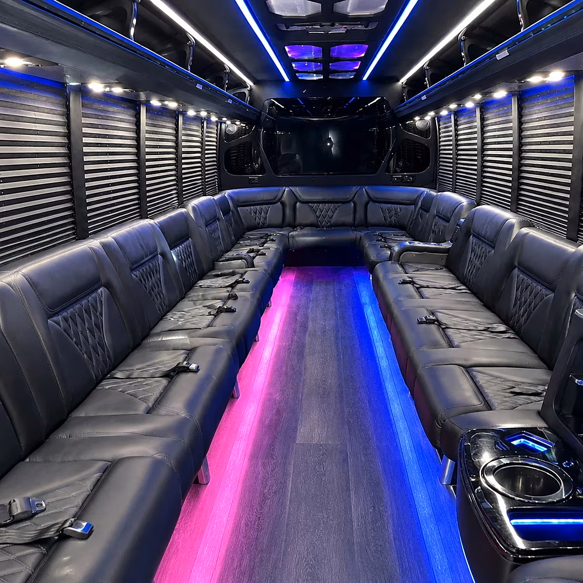 Las Vegas Bachelor & Bachelorette Transportation party bus interior