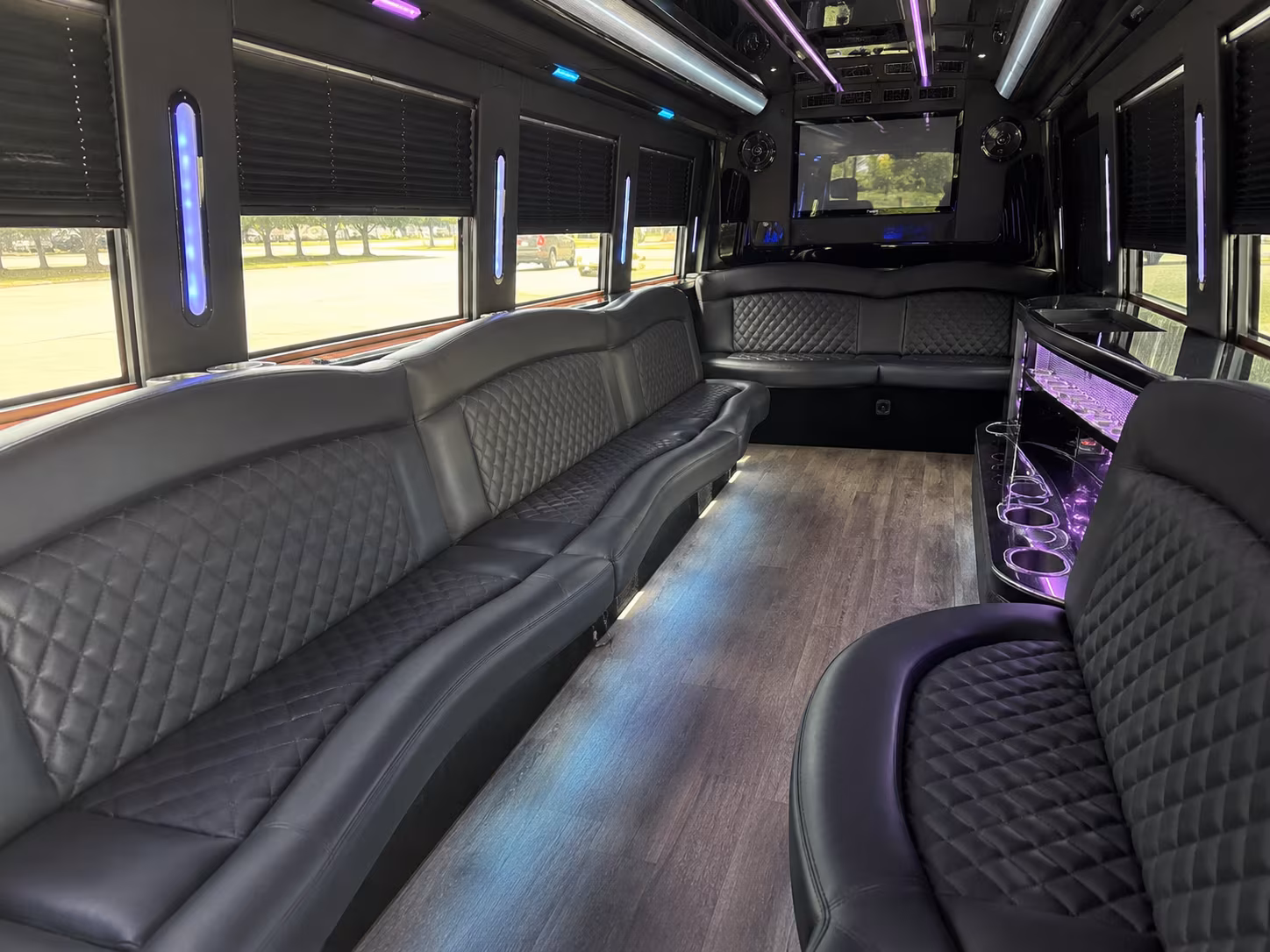 Las Vegas Bachelor & Bachelorette Transportation party bus exterior