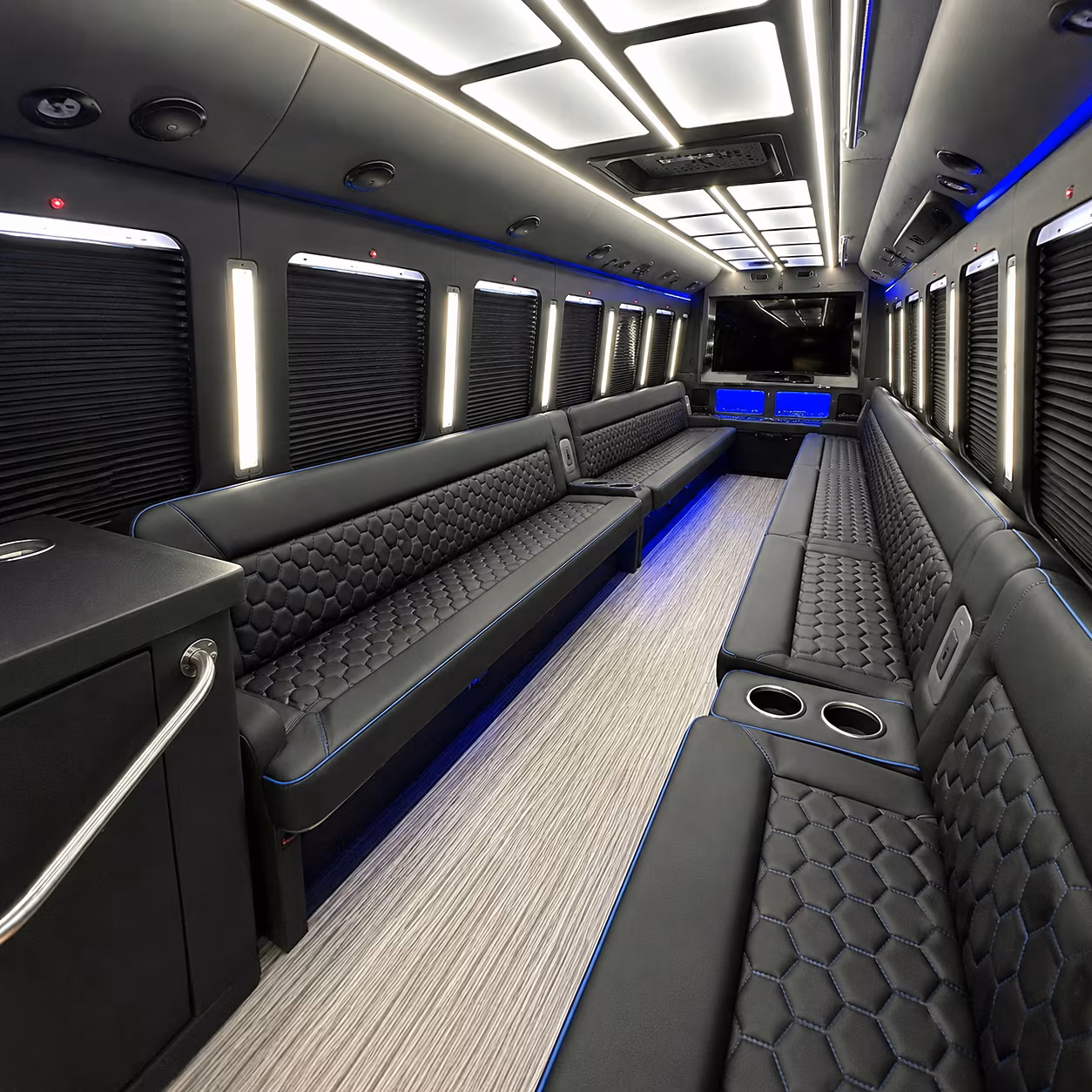 Las Vegas Concert & Music Festival Transportation party bus interior