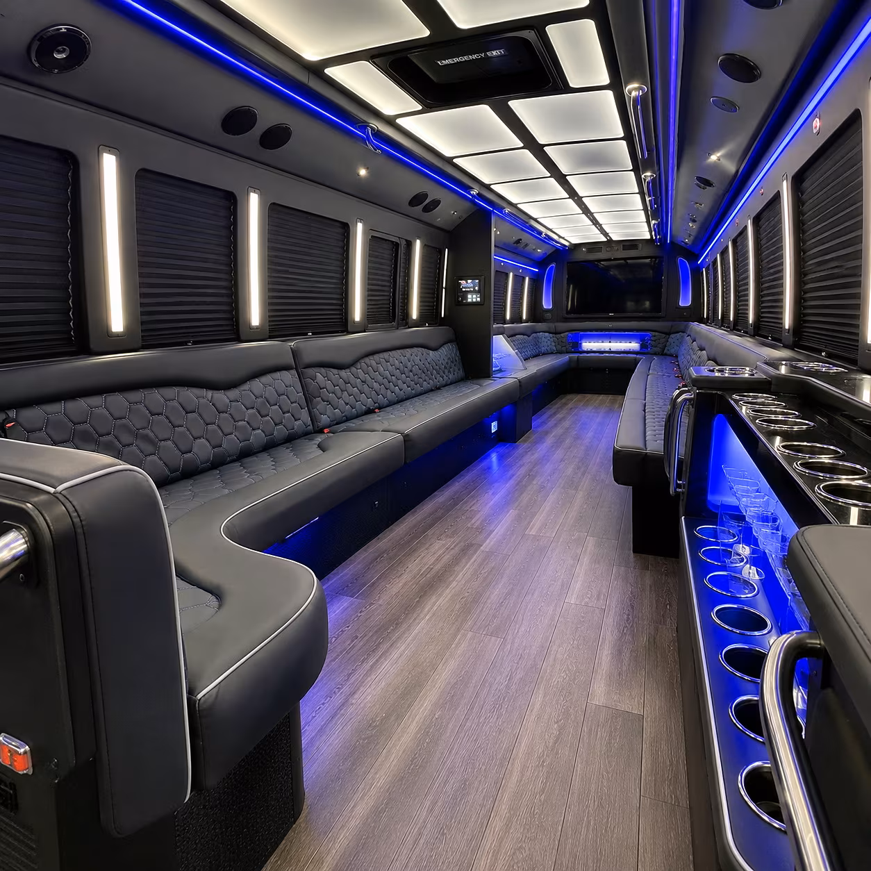 Las Vegas Prom & Homecoming Transportation party bus interior