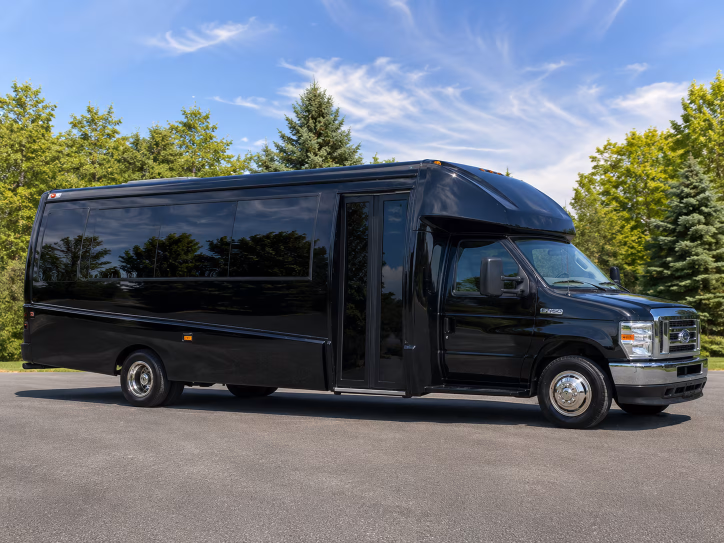 Las Vegas School Event Transportation party bus exterior
