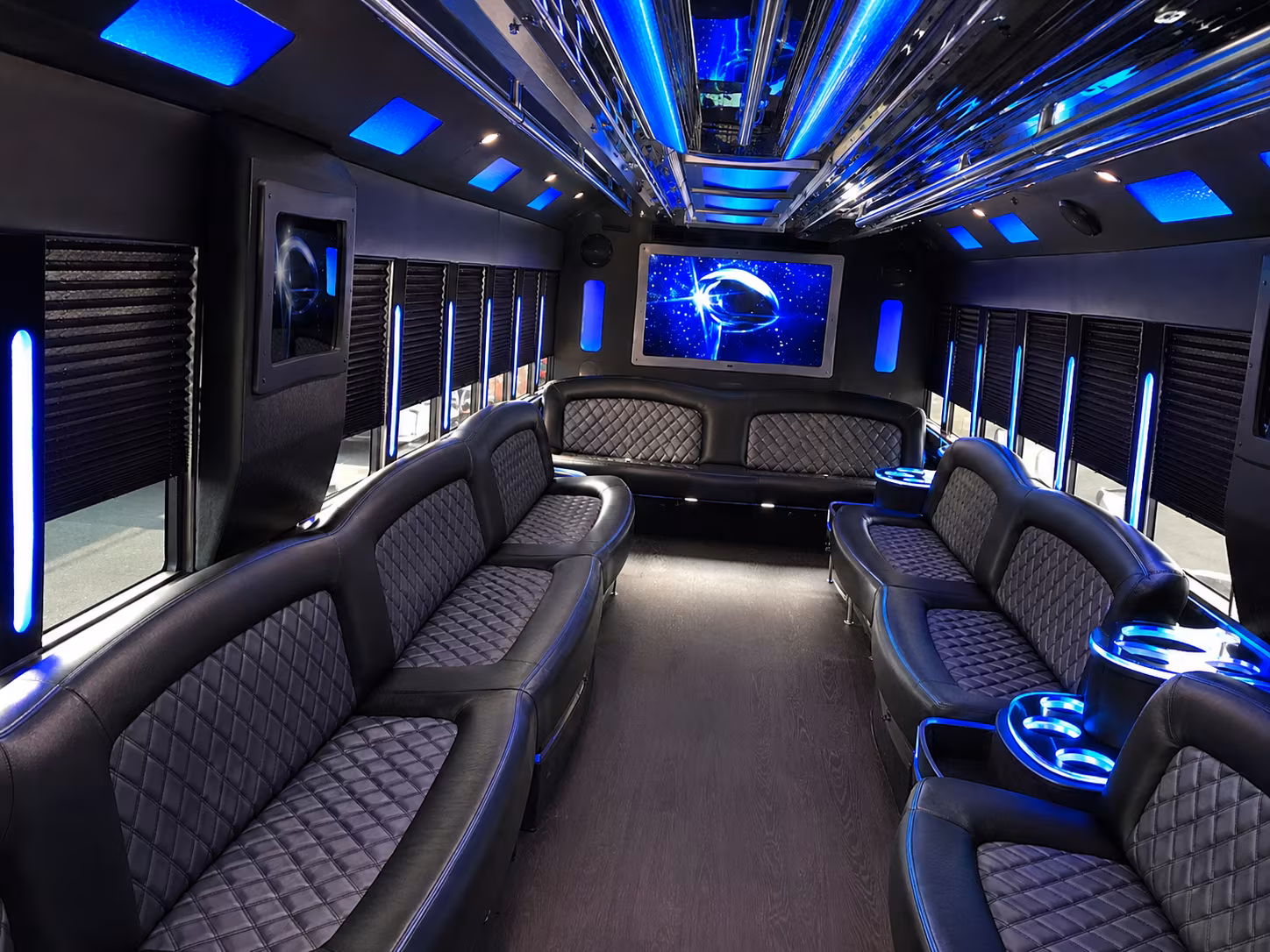 Las Vegas Sporting Event Transportation party bus exterior